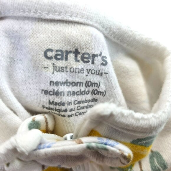 Baby Footed Sleepers & Wrap Bodysuit Set Newborn Lemon/Animal Prints JJ3933 - Picture 9 of 16